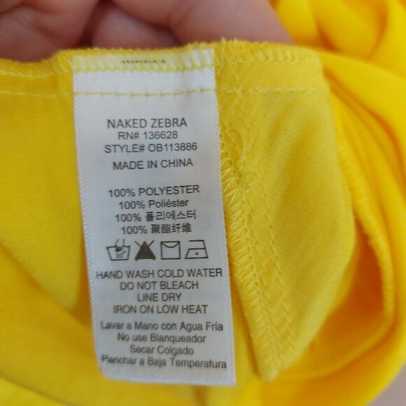 Naked Zebra v neck blouse with faux wrap bottom size small - Picture 5 of 6